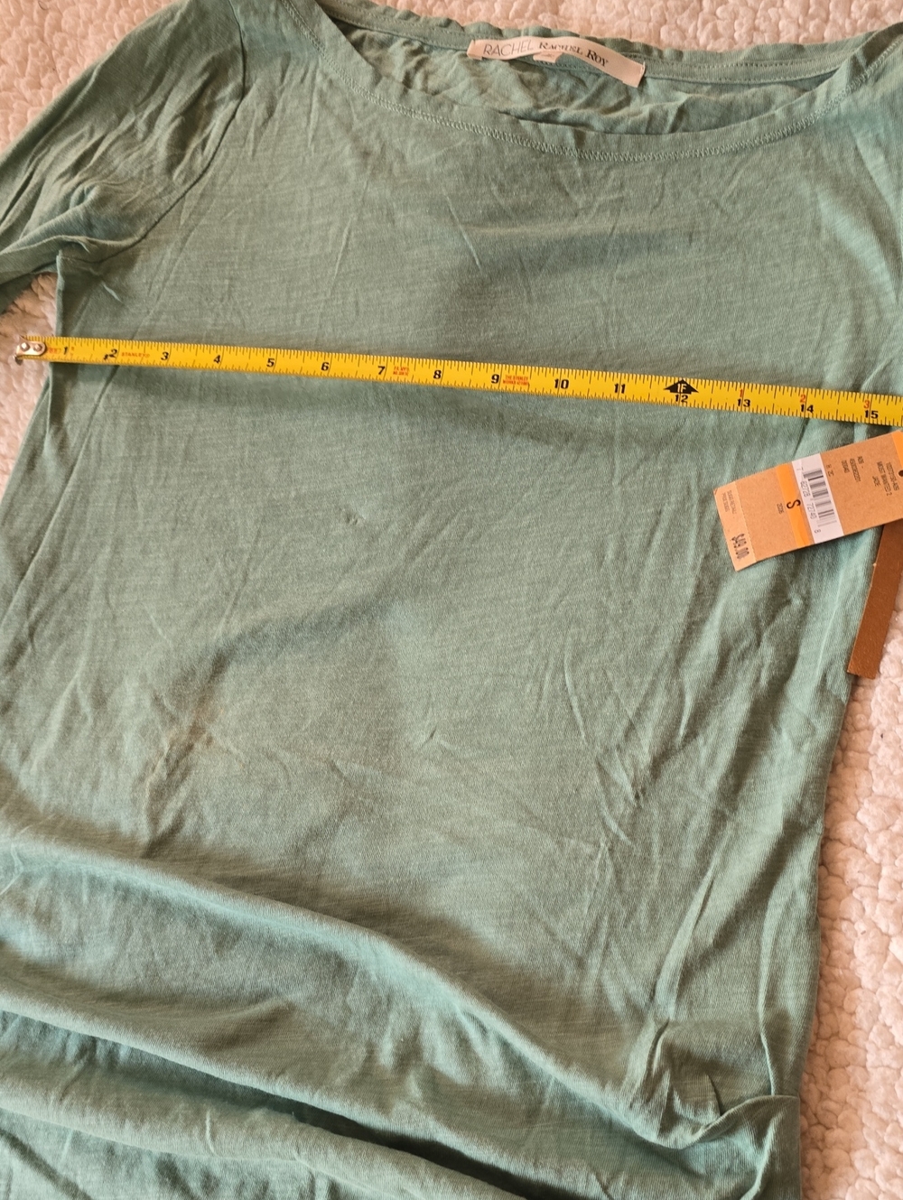 RACHEL Rachel Roy Seafoam Scoop Neck Short Sleeve Top